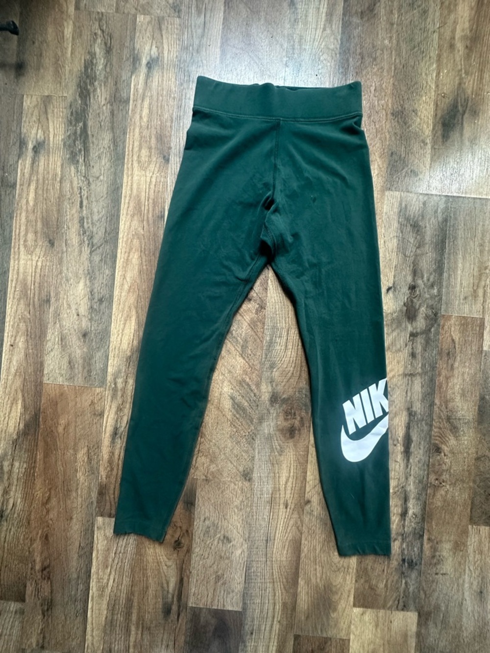 Nike Dark Green Kids Logo Leggings